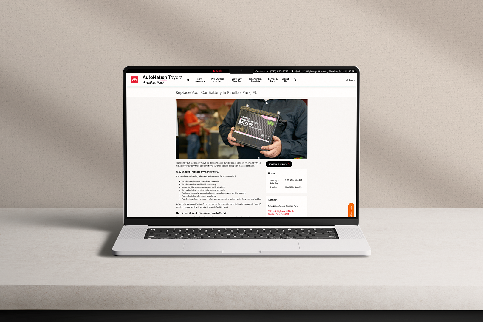 Evergreen SEO content for AutoNation