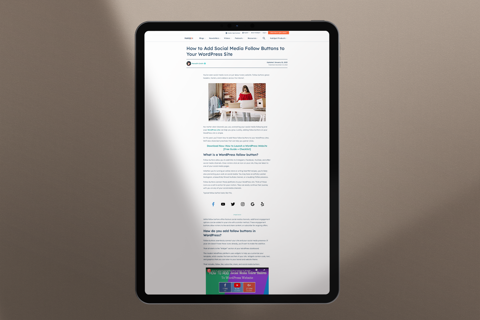 Editorial guest blog content for HubSpot