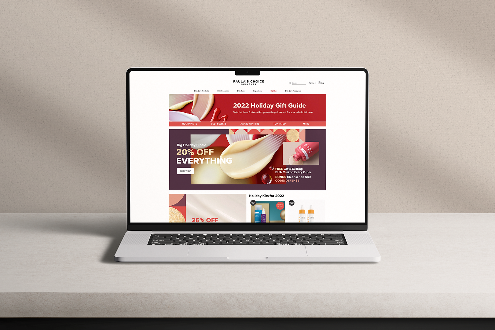 eCommerce landing pages for Paula’s Choice